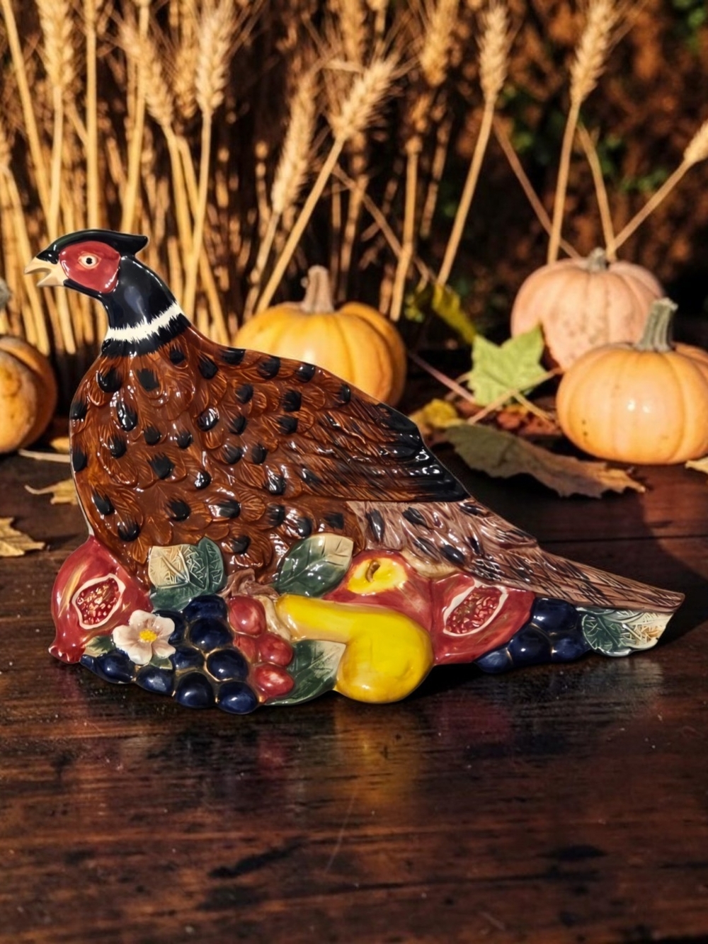 Fitz and Floyd Omnibus Pheasant CollectionH Canape or Decorative Hanging Plate
